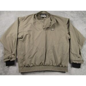 Zero Restrictions Sweater Mens‎ Large Brown Plaid Golf Outdoor Pullover